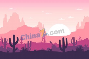 沙漠景观矢量设计素材